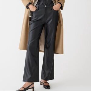 J. Crew Slim Wide Faux Leather Pants